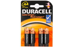 Pilas Duracell AA alcalinas