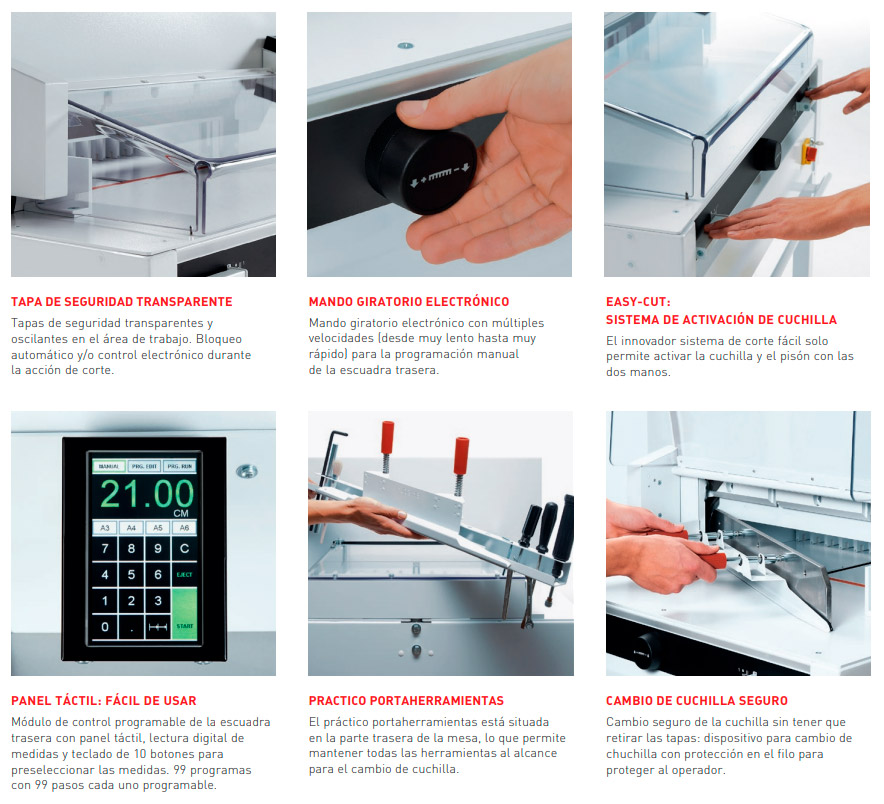 Características de la guillotina Ideal 5255