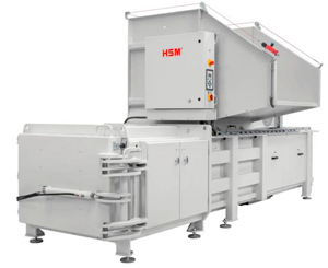 Prensa compactadora enfardadora de balas horizontal HSM HL 4812 para recilar cartón, papel, plásticos, etc.