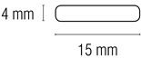 Perforación con troquel para ranura de 4 x 15 mm.