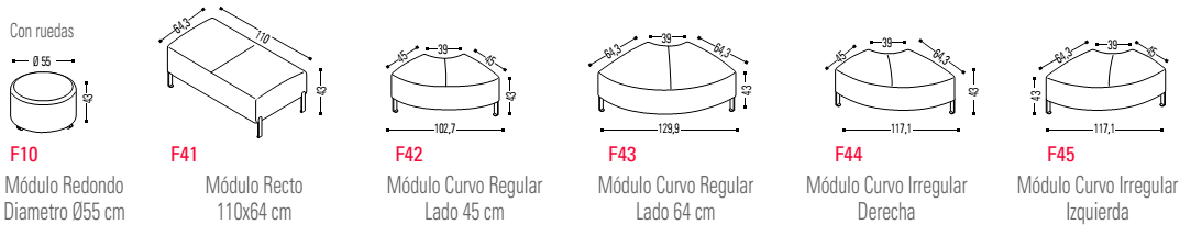 Módulos de sofa Soft Seating Bend 20 Actiu con respaldo