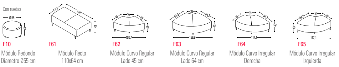 Módulos de sofa Soft Seating Bend 30 Actiu con respaldo