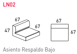 Asiento de espuma para sofá Longo