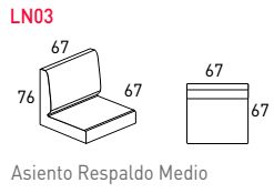 Asiento de espuma para sofá Longo