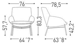 Asiento de descanso Soft Seating Noom 10 Actiu con 4 patas metálicas