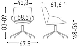 Asiento de descanso Soft Seating Noom 10 Actiu con estructura de 4 patas cónicas