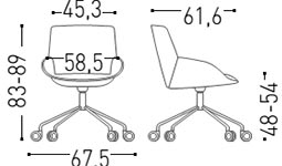 Asiento de descanso Soft Seating Noom 10 Actiu con estructura de 4 patas cónicas