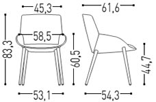 Asiento de descanso Soft Seating Noom 10 Actiu con estructura de 4 patas cónicas