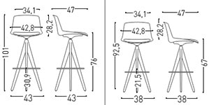 Asiento de descanso Soft Seating Noom 10 Actiu con estructura de 4 patas cónicas