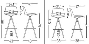 Asiento de descanso Soft Seating Noom 10 Actiu con 4 patas metálicas