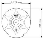 Medidas de portarrollos Elegance para bobina de papel industrial de 300 metros