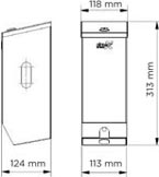 Medidas de portarrollos para bobina de papel higiénico doméstico