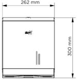 Medidas de dispensador de papel toalla de acero inoxidable