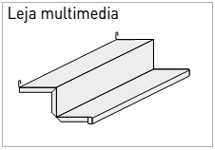 Estante multimedia para estantería de biblioteca