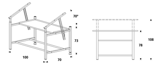 Medidas mesa de dibujo profesional RD-135