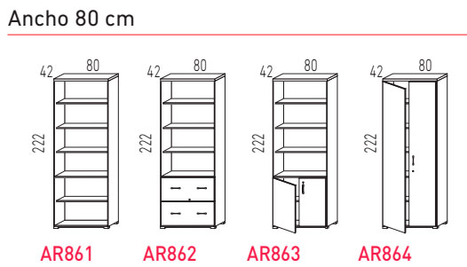 Armarios modulares de más de dos metros de altura Actiu