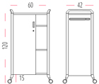 Medidas Armario portátil On Time 23