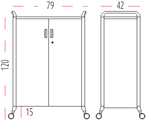 Medidas Armario portátil On Time 33