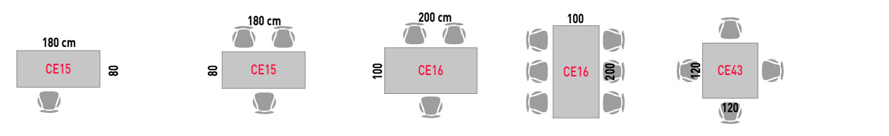 Mesas rectas Cool E100