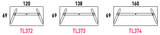 Escritorio de trabajo Talent TL372, TL373 y TL374