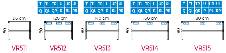 Mesa recta Vital Pro de 80 cm. de ancho