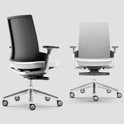 Silla de dirección ergonómica gris claro 3.60 de Forma 5