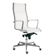 Silla Acer de Dile Office con malla ergonómica blanca