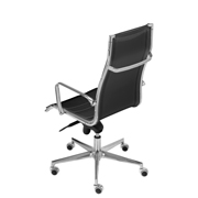 Silla Acer de Dile Office con tapizado con respaldo ergonómico tapizado en símil piel de cuero negro