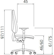 Silla Adapta Pro económica y ergonómica disponible para envío 24 horas tapizada en negro