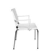 Silla Atenea Dile Office blanca con brazos