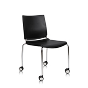 Silla Atenea Dile Office negra con ruedas