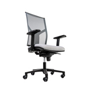 Silla de oficina con respaldo ergonómico en gris