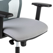 Silla de oficina con respaldo ergonómico en gris