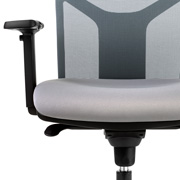 Silla de oficina con respaldo ergonómico en gris