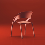 Silla Bee de Actiu en color rojo