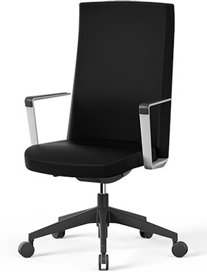 Sillón de dirección Cron tapizado en negro, disponible en stock en nuestro almacén para envío inmediato