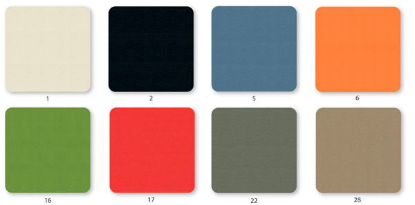 Polipropileno en 8 colores para asiento y respaldo de la silla Feel de Dile Office