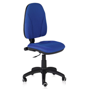 Silla Fast Ergo de Dile Office sin reposabrazos tapizada en azul