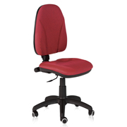 Silla Fast Ergo de Dile Office sin reposabrazos tapizada en rojo