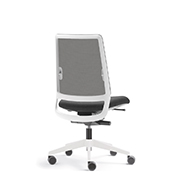 Silla de oficina ergonómica blanca sin cabecero ni brazos Sense de Forma 5