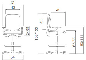 Medidas de la silla Signo de Dile Office