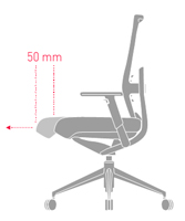 Bloqueo en 5 posciones de profundidad para la silla TNK