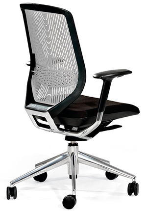 Silla de oficina con asiento de polipropileno transpirable TNK Actiu serie 40