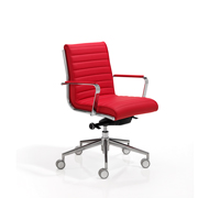 Silla de oficina con ruedas Trinity de Dile Office en rojo