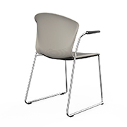 Silla de oficina apilable en gris