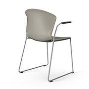 Silla de oficina apilable en gris