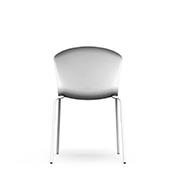 Silla de oficina apilable en blanco