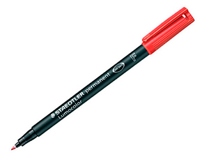 Rotulador Staedtler Lumocolor rojo